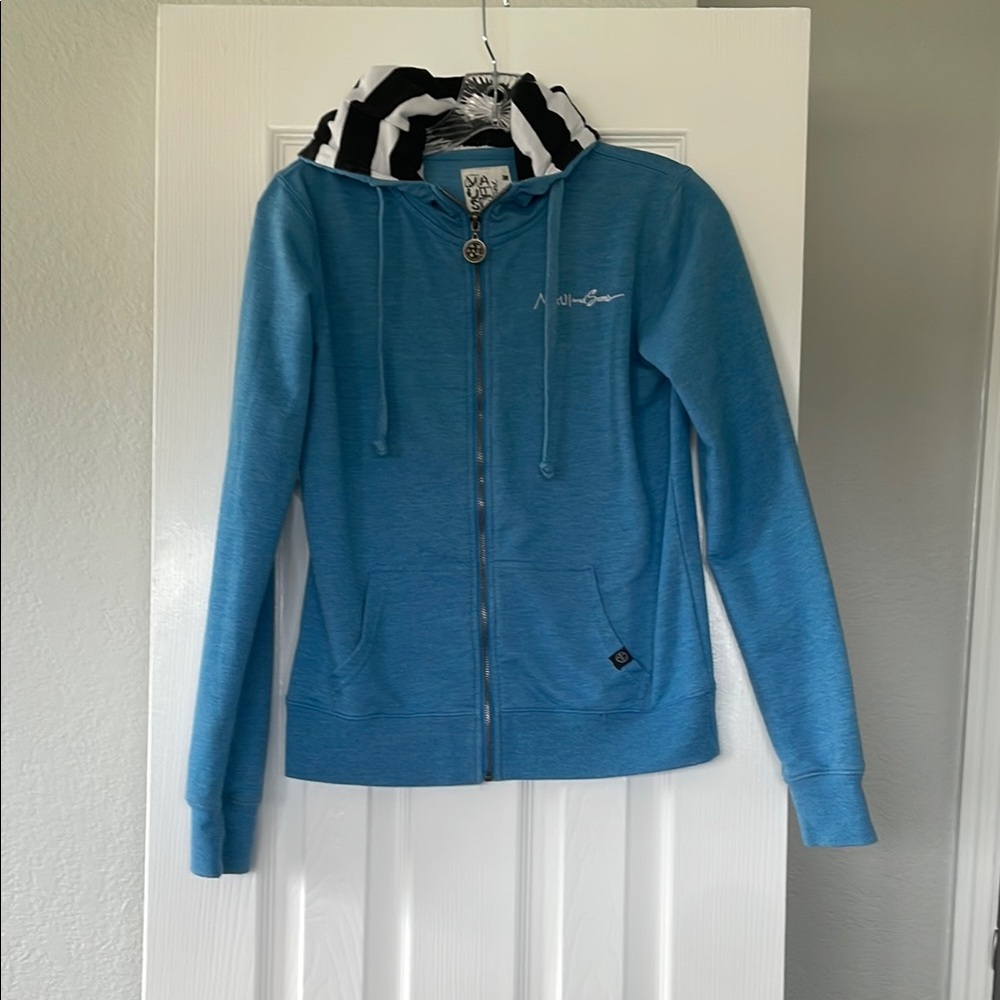 Maui and Sons Blue Zip-Up Hoodie